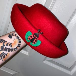 Cute vintage ladybug hat